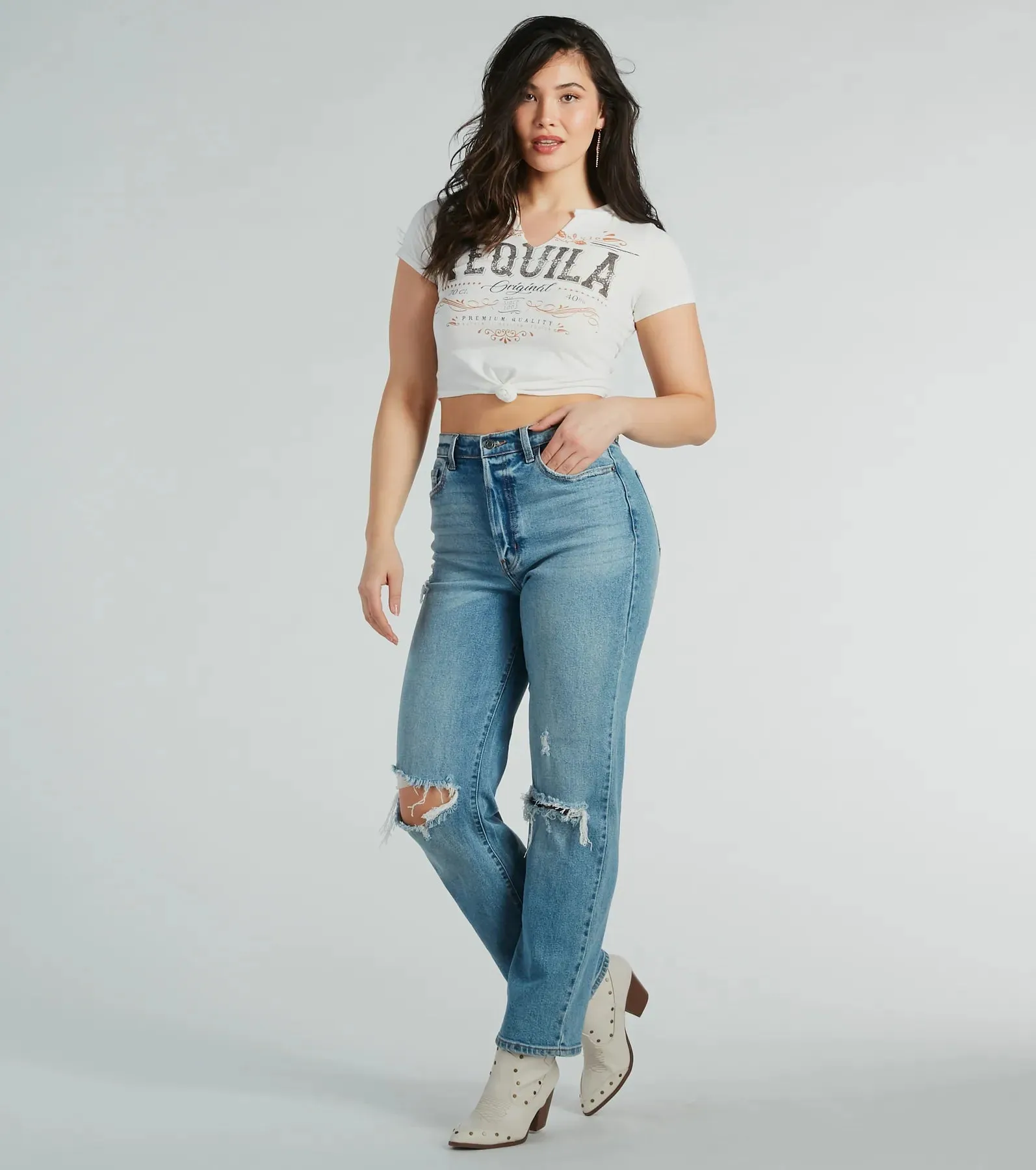 OG Tequila Crop Graphic Tee sold by Windsor product image thumbnail 2