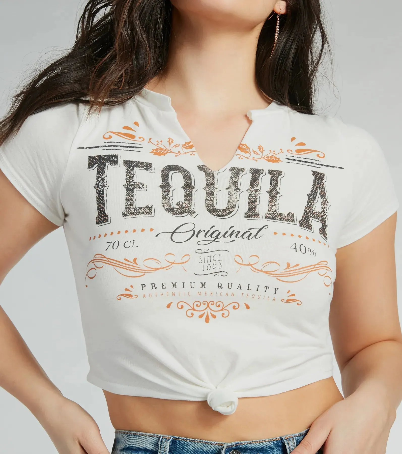 OG Tequila Crop Graphic Tee sold by Windsor product image thumbnail 4