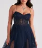 Hailey Lace Bustier Tulle Formal Dress sold by Windsor