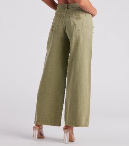 Good Angle Mid Rise Wide-Leg Denim Jeans sold by Windsor