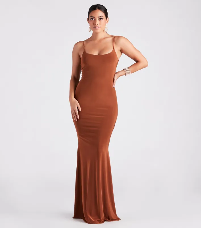 Kaitlyn Formal Square Neck Mermaid Long Dress sold by Windsor