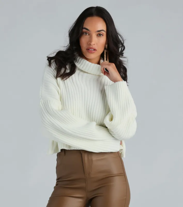 Let's Get Together Turtleneck Crop Sweater sold by Windsor