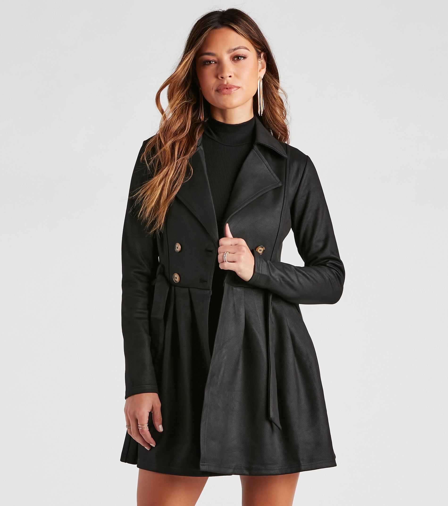 PLACEHOLDER - Poised And Polished Belted Trench sold by Windsor