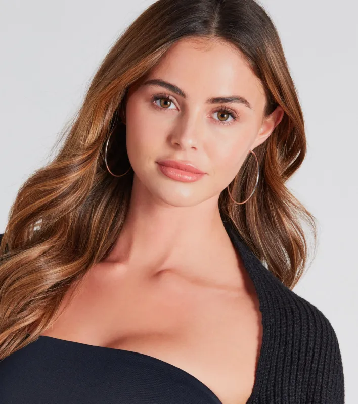 Everyday Look Sleek Hoop Earrings sold by Windsor