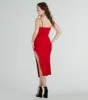 Truly Chic High Slit Bodycon Midi Dress sold by Windsor