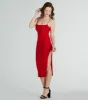 Truly Chic High Slit Bodycon Midi Dress sold by Windsor
