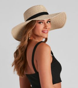 Playful Cutie Straw Floppy Hat sold by Windsor