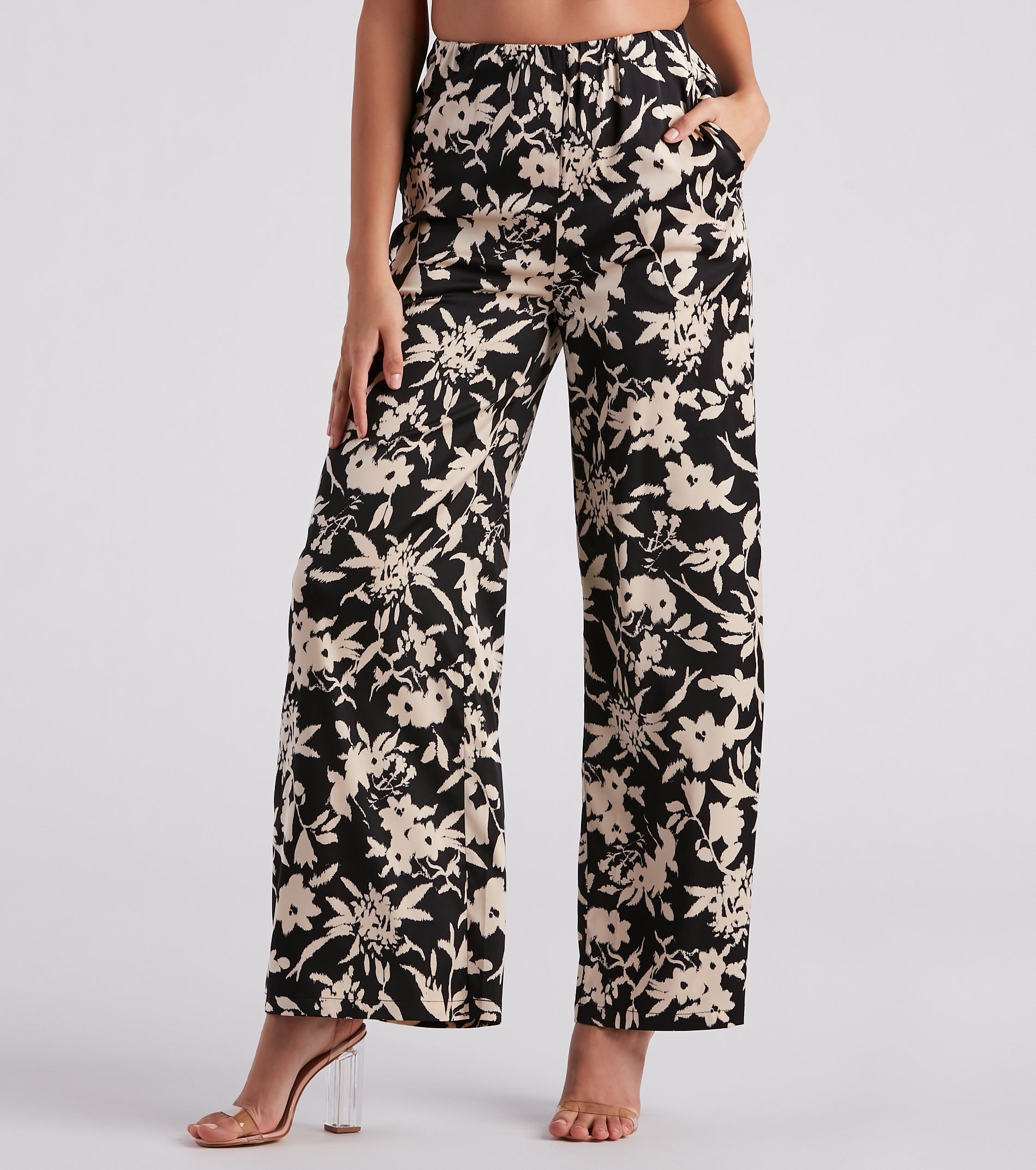 Major Muse Floral Satin Pants sold by Windsor product image thumbnail 5
