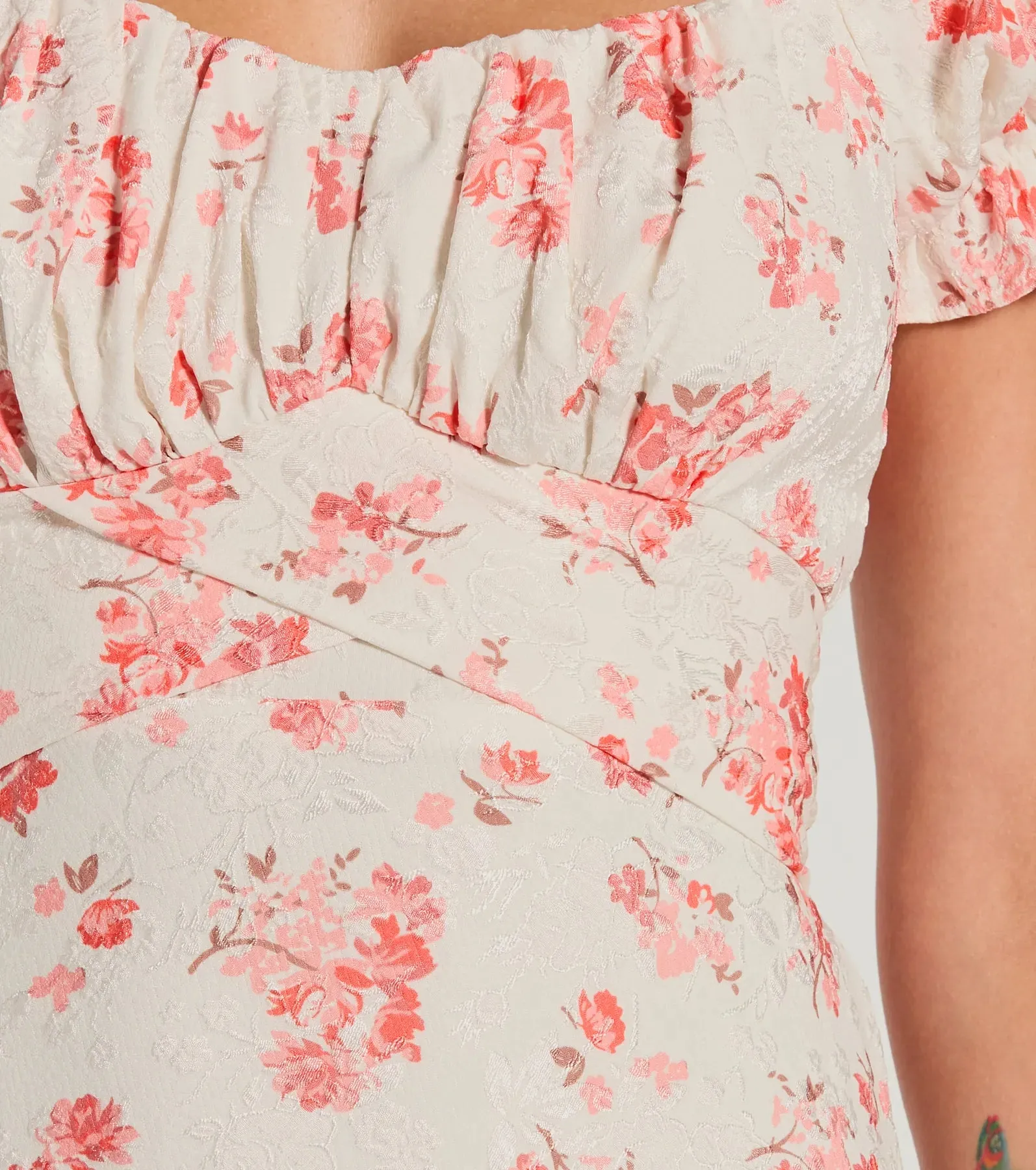 Sure To Adore Puff Sleeve A-Line Short Floral Dress sold by Windsor product image thumbnail 4