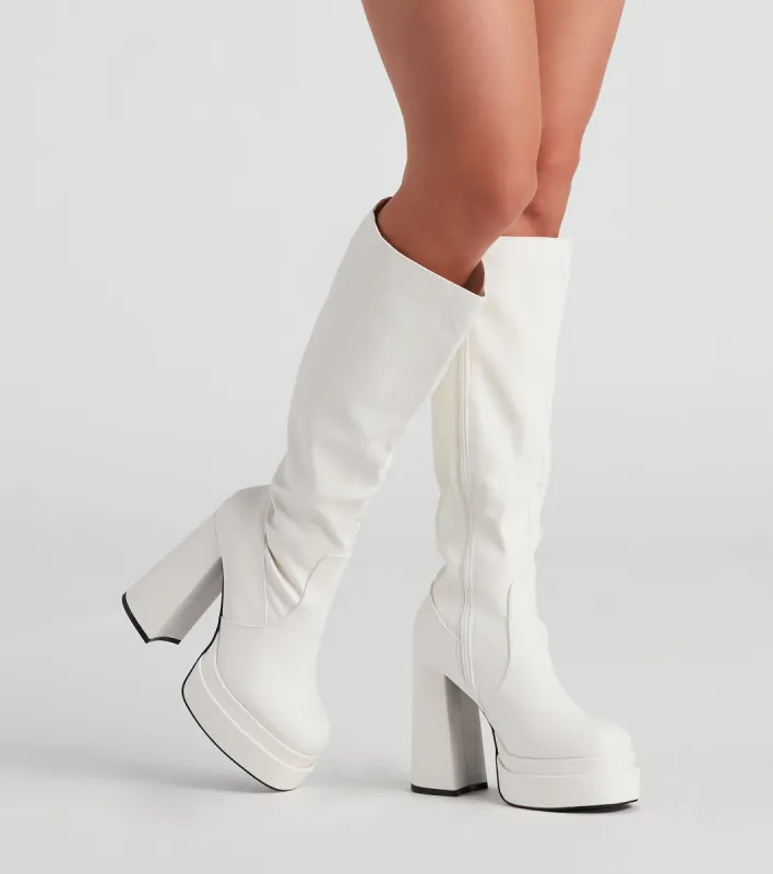 Rad And Retro Under The Knee Boots sold by Windsor