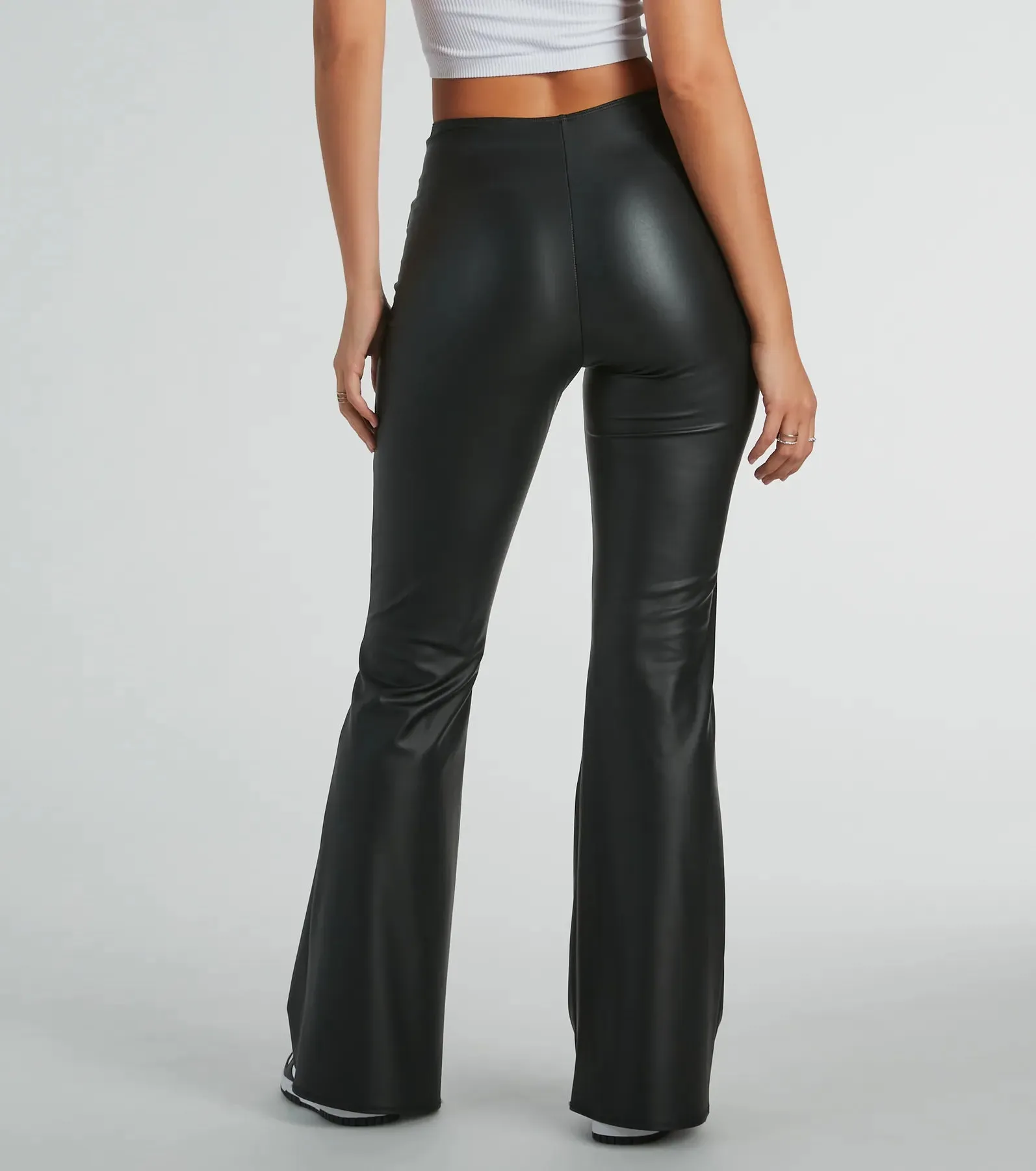 Fierce Edge Mid-Rise Flare Faux Leather Pants sold by Windsor product image thumbnail 3