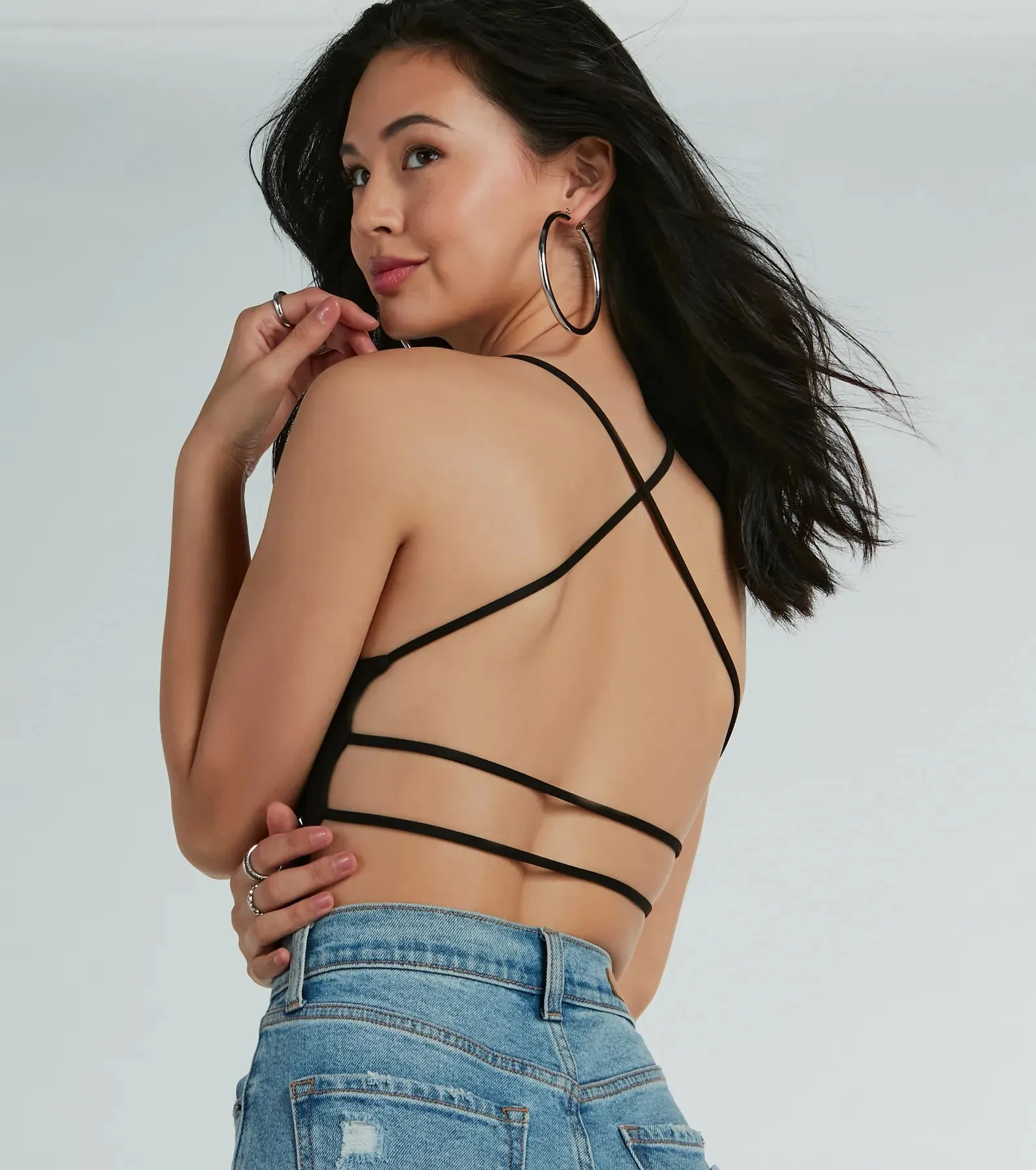 Night-Out Allure Strappy Back Knit Bodysuit sold by Windsor product image thumbnail 3