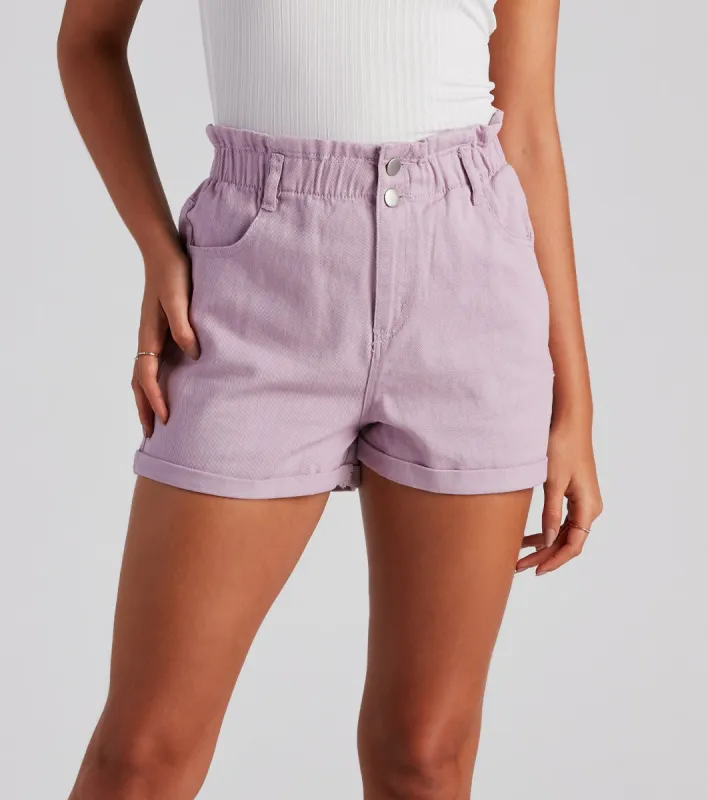 Paper Bag Of Tricks Denim Cuff Shorts sold by Windsor