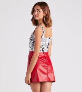 All Eyes On You Newspaper Print Corset Top sold by Windsor