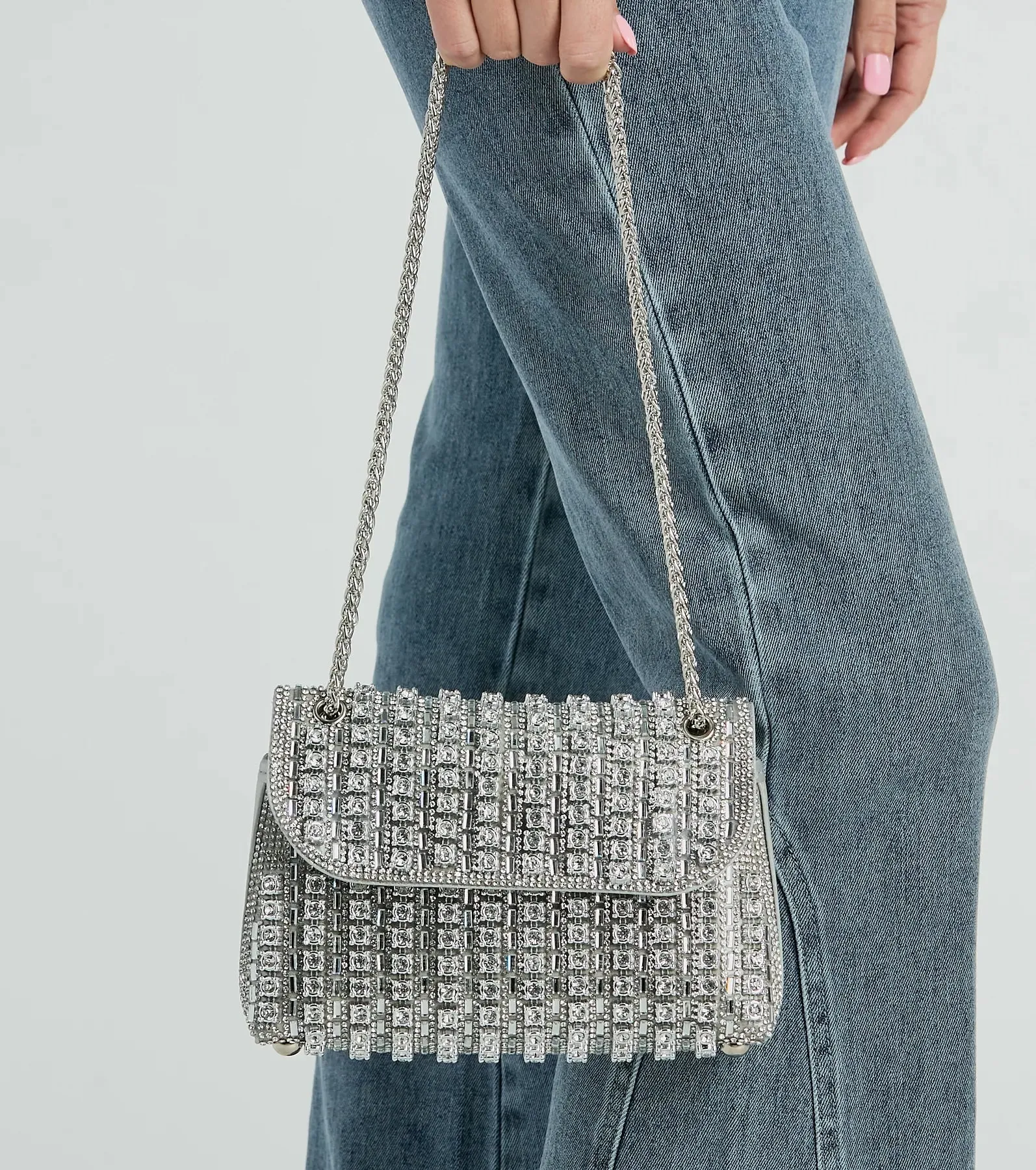 Sparkly Look Rhinestone Crossbody Bag sold by Windsor