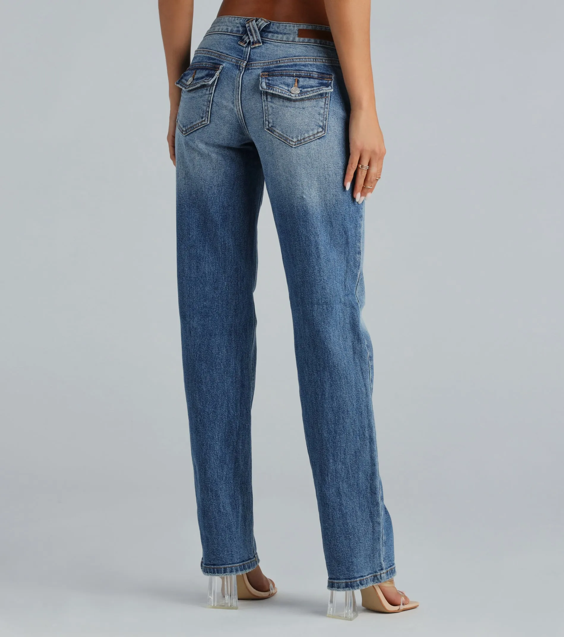 '90s Style Low-Rise Relaxed Fit Jeans sold by Windsor product image thumbnail 3