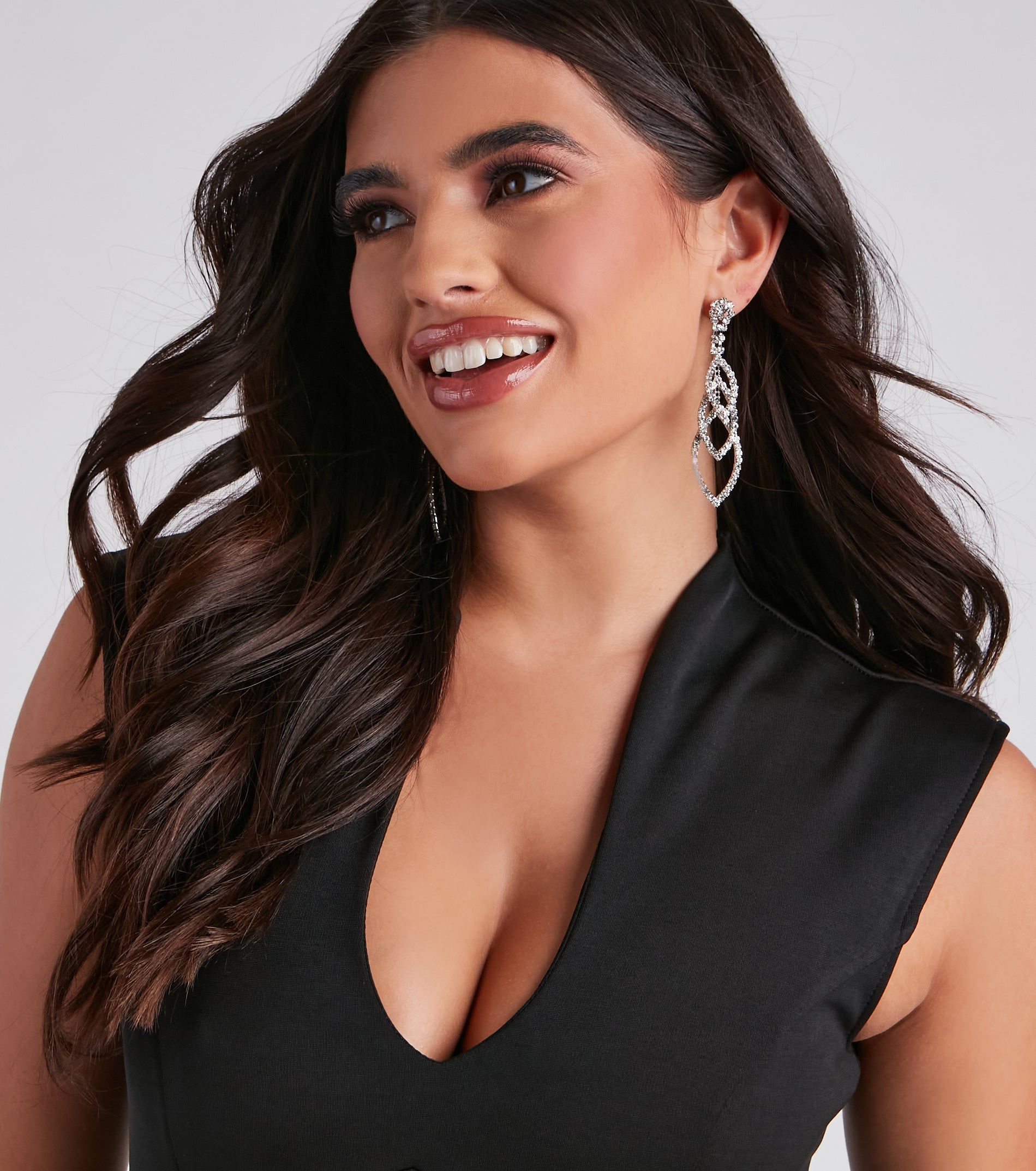 Gorgeous Radiance Rhinestone Duster Earrings sold by Windsor