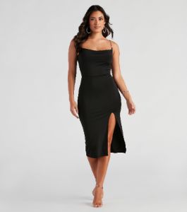 Late Night Vibes Chain Strap Midi Dress sold by Windsor