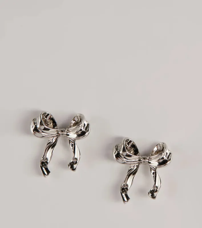 Cute Muse Bow Stud Earrings sold by Windsor