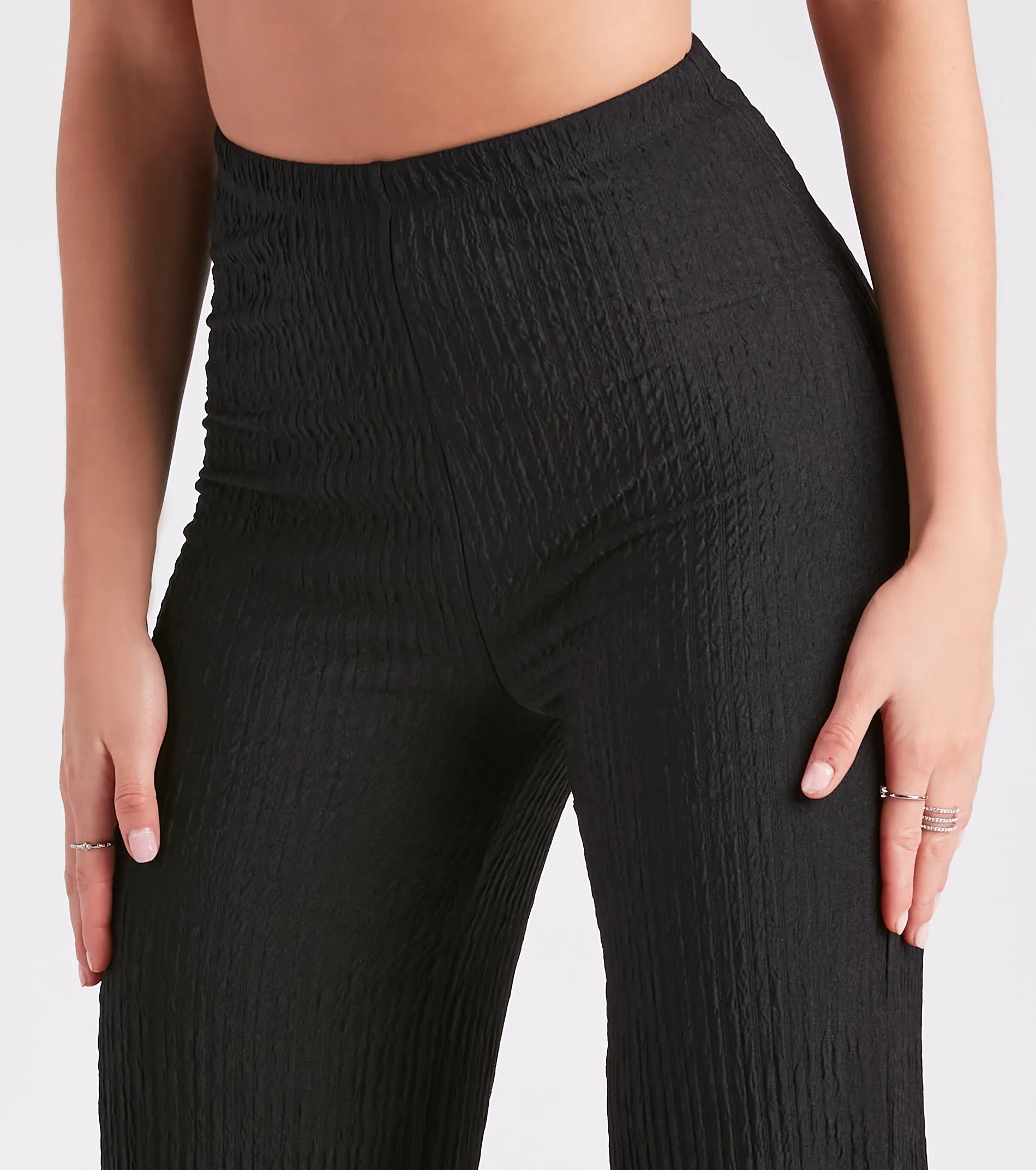 Two For The Show Texture Knit Wide Leg Pants sold by Windsor product image thumbnail 4