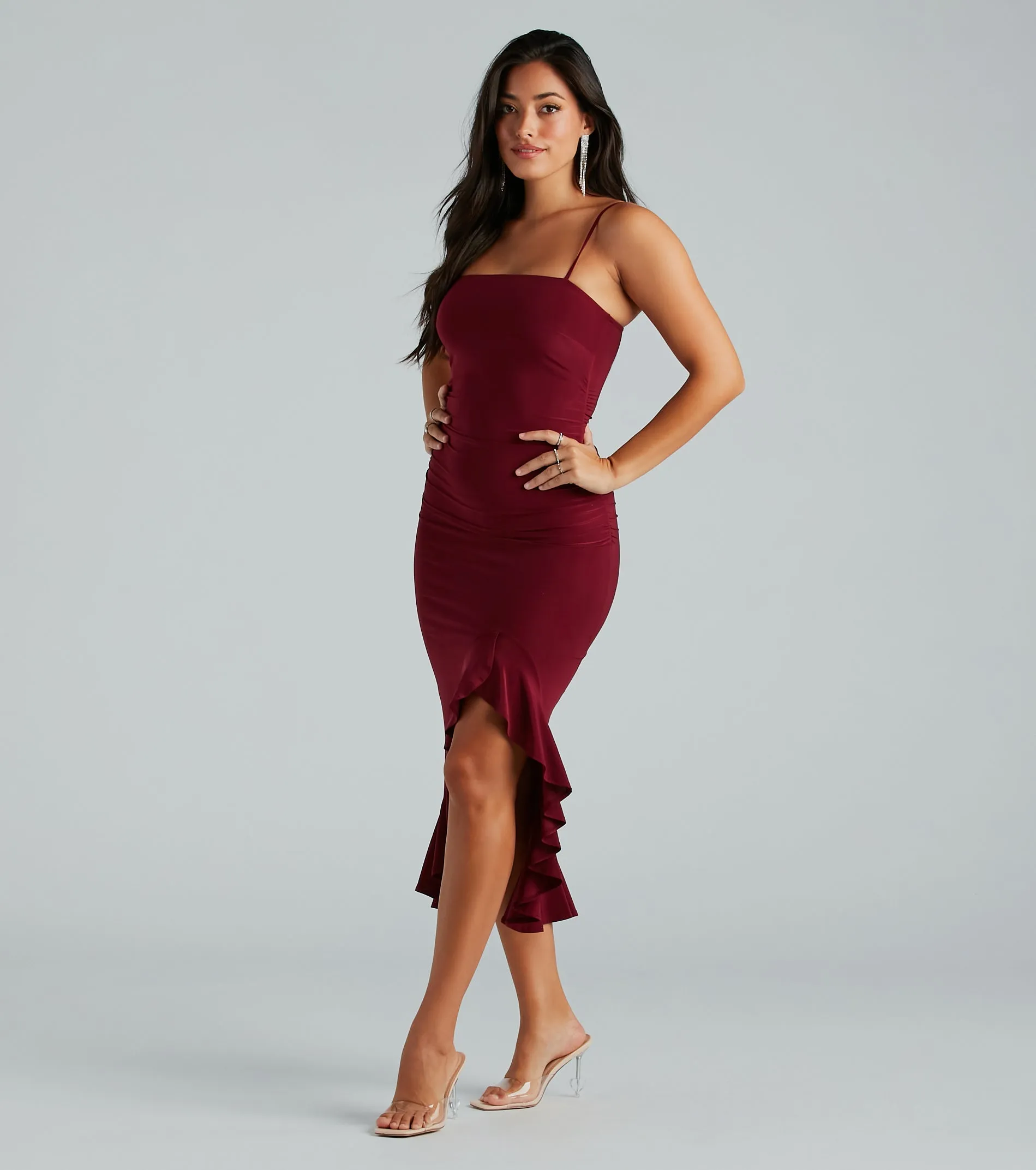 Timeless Crush Sleeveless Ruffle Midi Dress sold by Windsor product image thumbnail 3