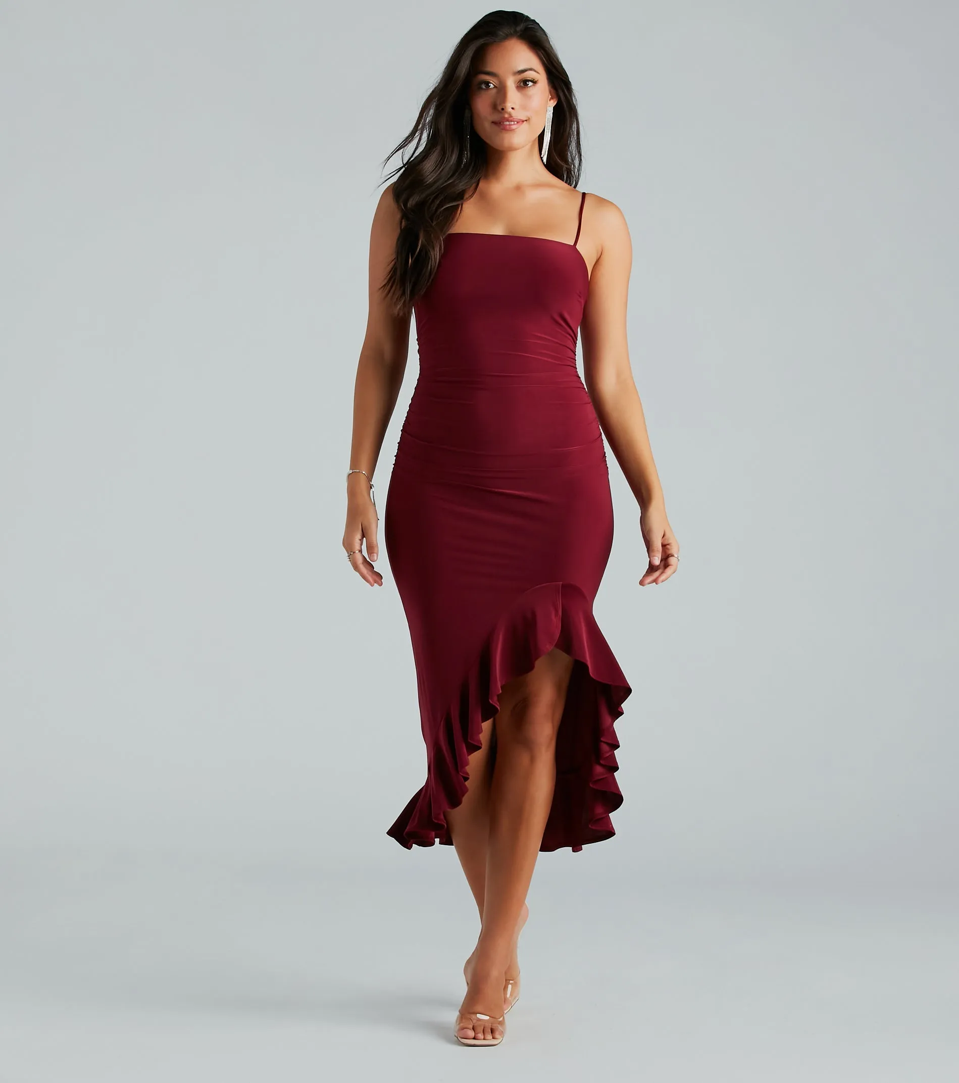 Timeless Crush Sleeveless Ruffle Midi Dress sold by Windsor