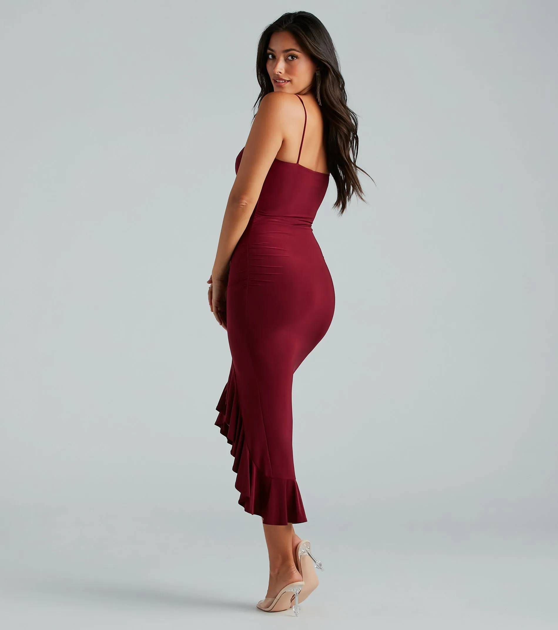 Timeless Crush Sleeveless Ruffle Midi Dress sold by Windsor product image thumbnail 2