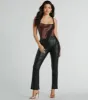 Of The Moment Straight-Leg Faux Leather Pants sold by Windsor