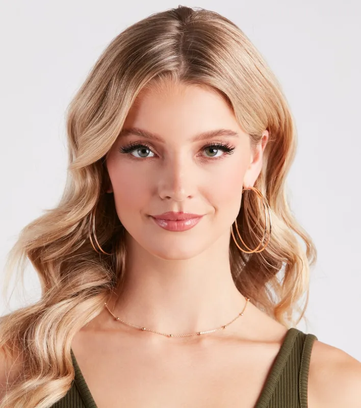 Extra Shine Layered Hoop Earrings sold by Windsor