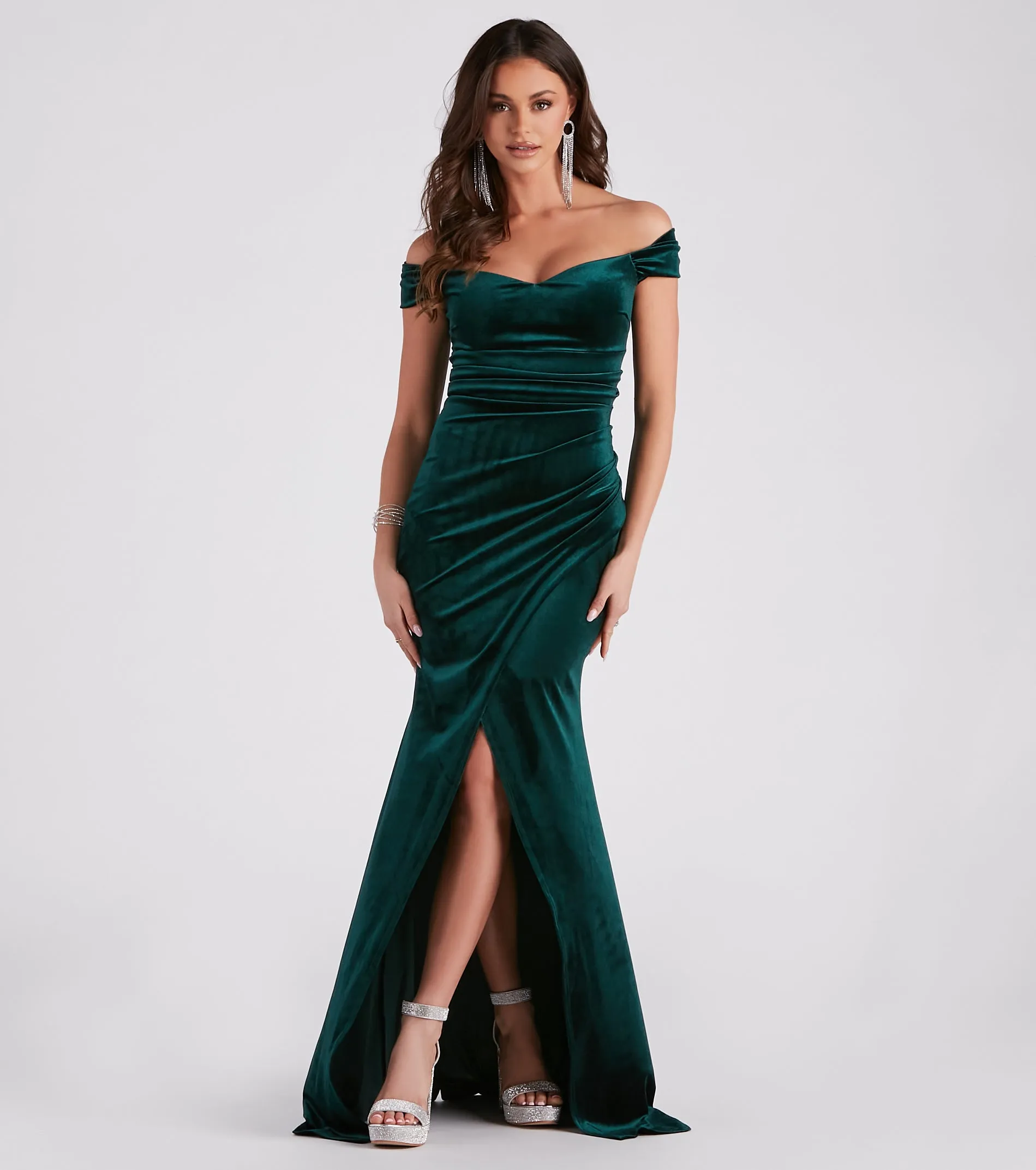 CLEARANCE - Georgina Formal Velvet Long Dress sold by Windsor