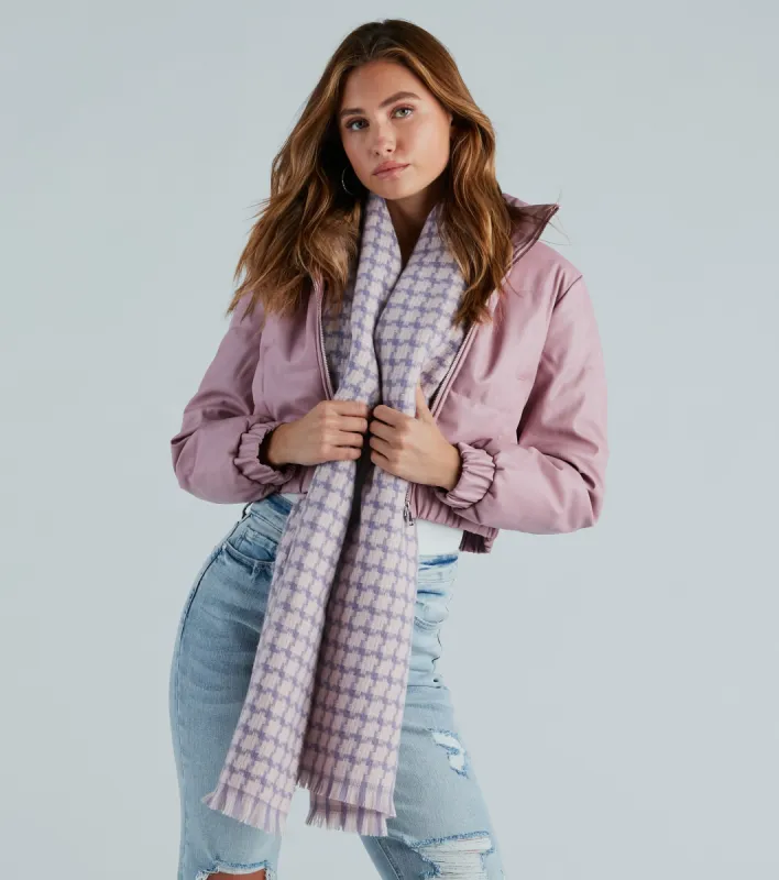 Pop Of Style Checkered Knit Scarf sold by Windsor