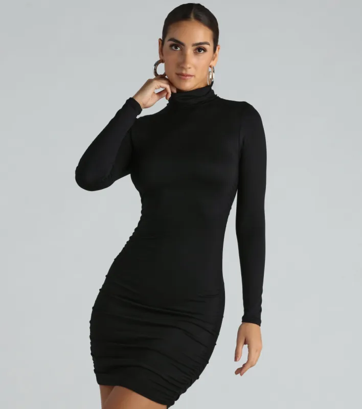Chic In The City Turtleneck Mini Dress sold by Windsor