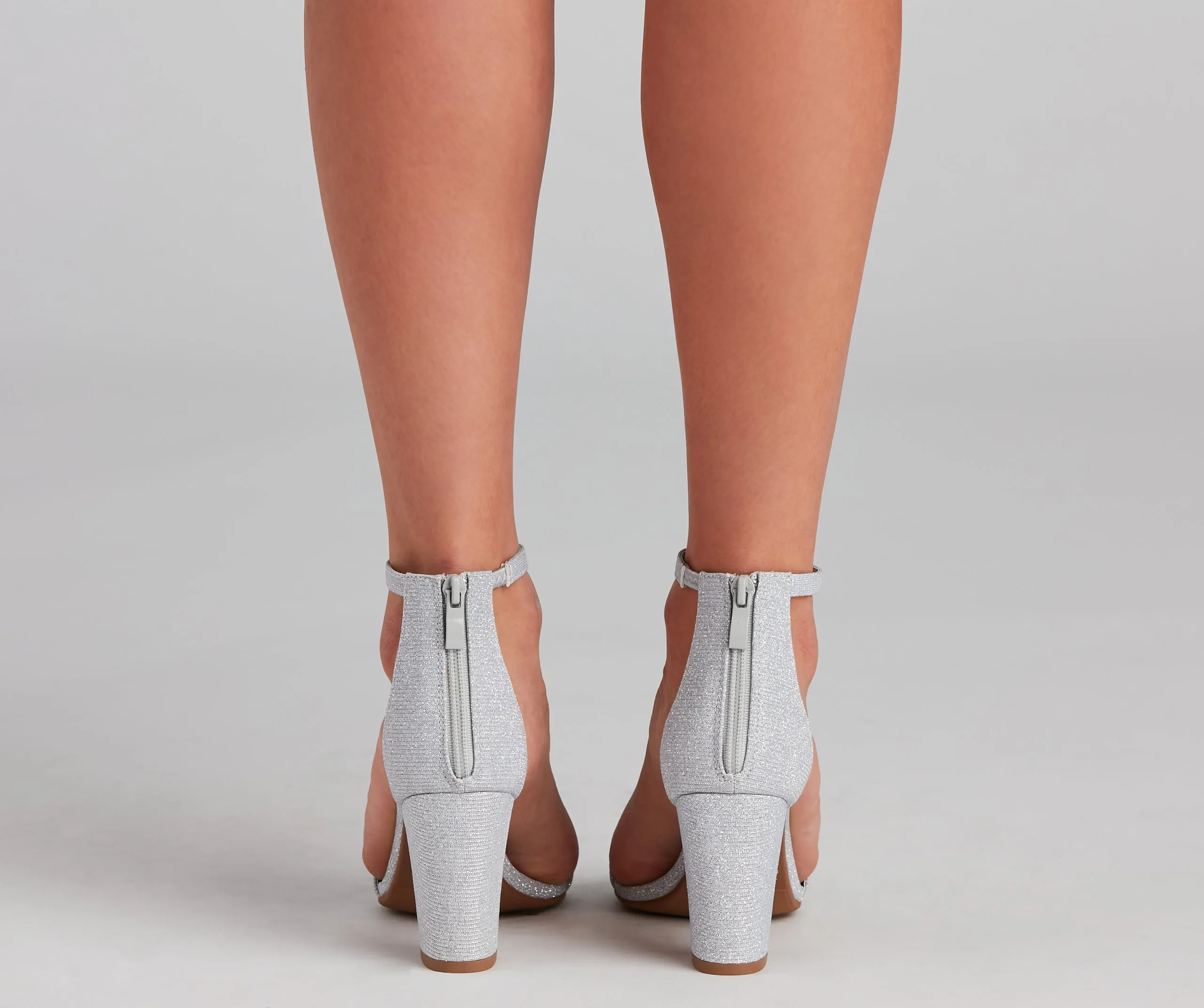 Sparkle Step Glitter Lurex Block Heels sold by Windsor product image thumbnail 5