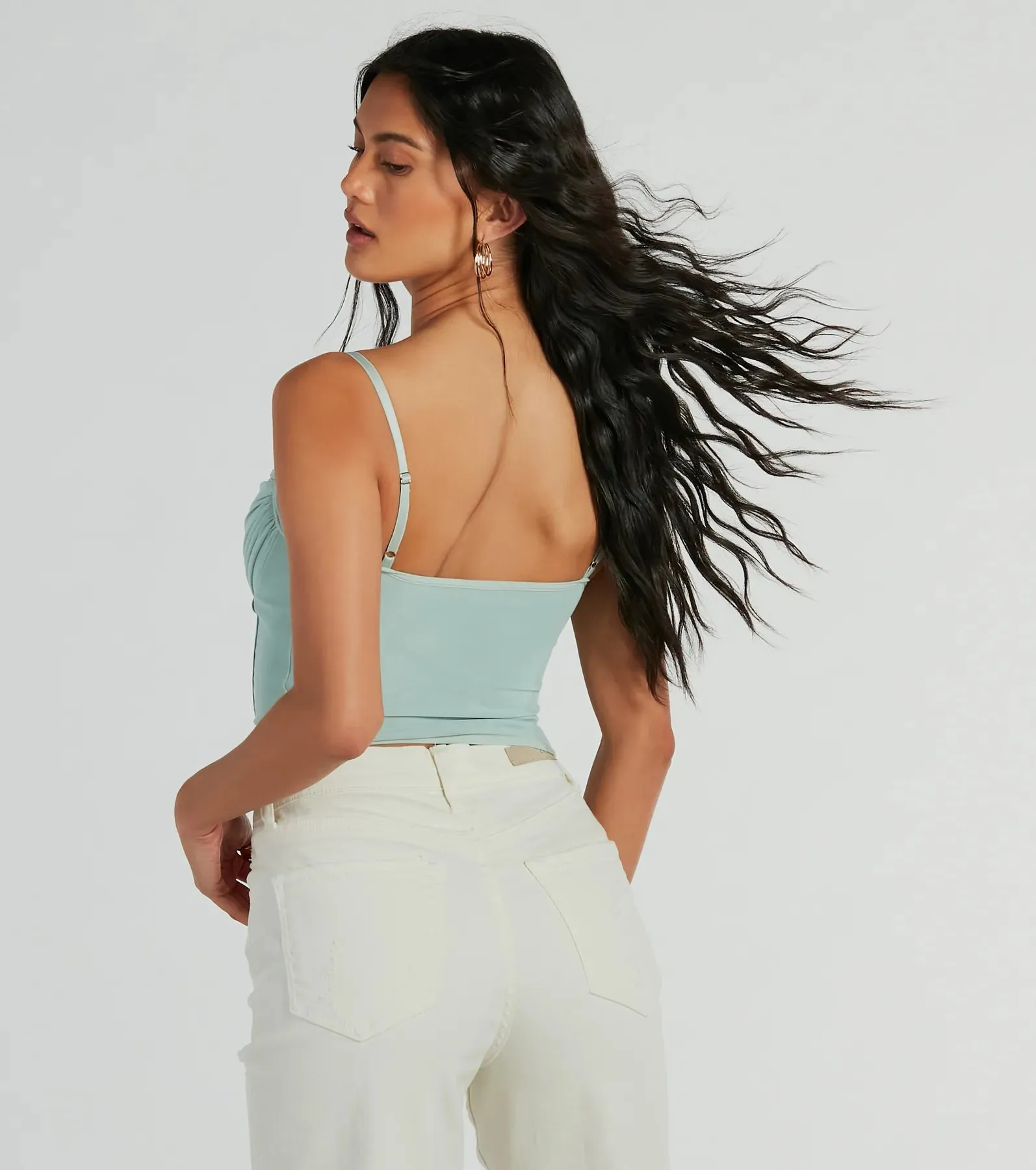 Sultry Perfection Mesh Cropped Bustier Top sold by Windsor product image thumbnail 2