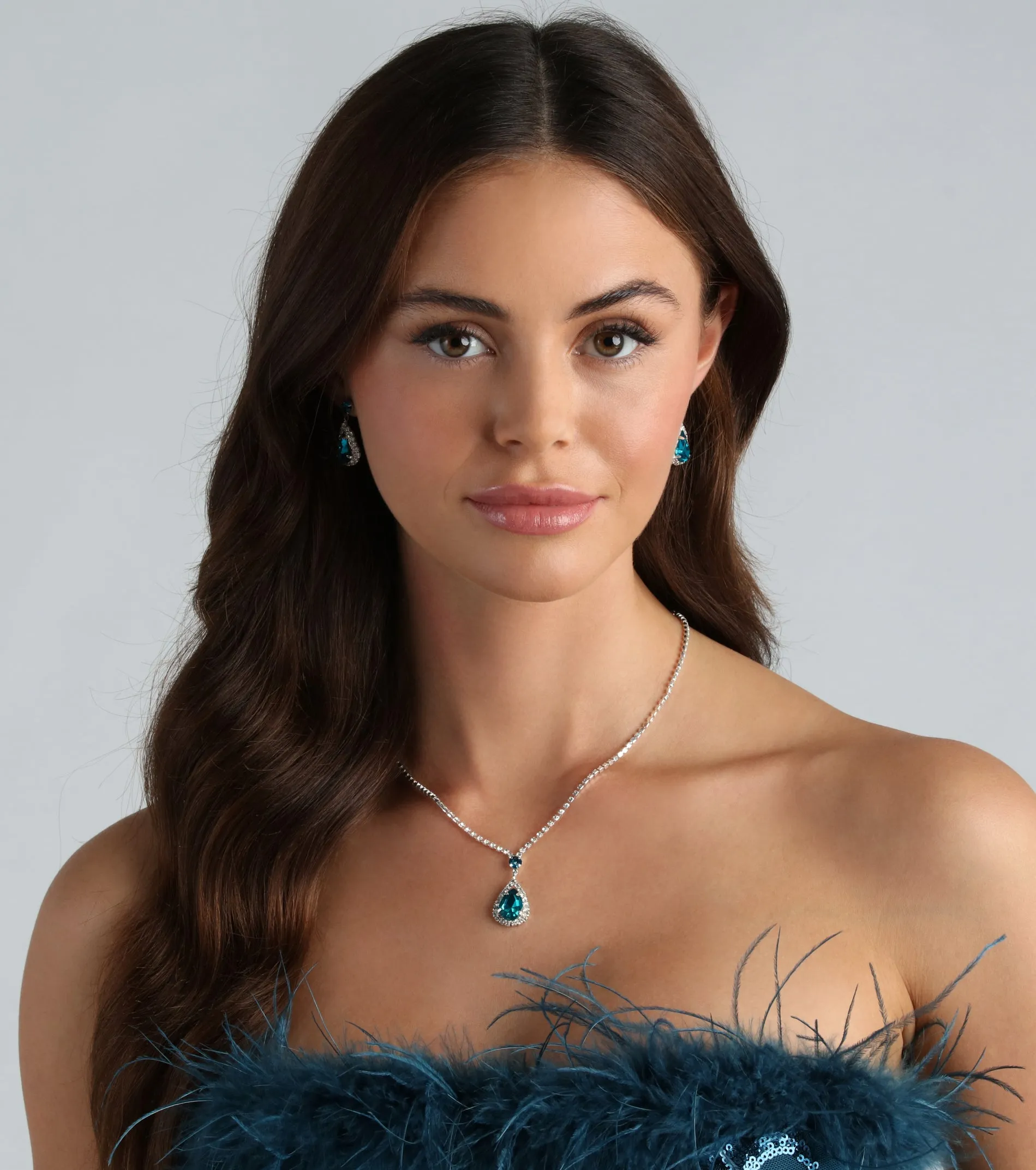 Pretty Glitz Necklace And Earrings Set sold by Windsor