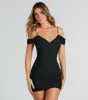 Extra Stunning Faux Pearl Mesh Mini Dress sold by Windsor