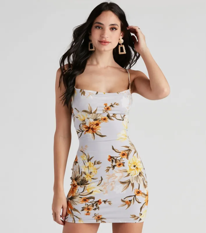 Sweet Floral Knit Mini Dress sold by Windsor