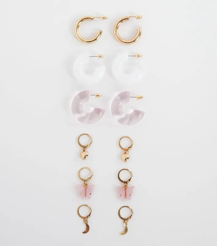 Hearts Align Six-Pack Earrings Set sold by Windsor