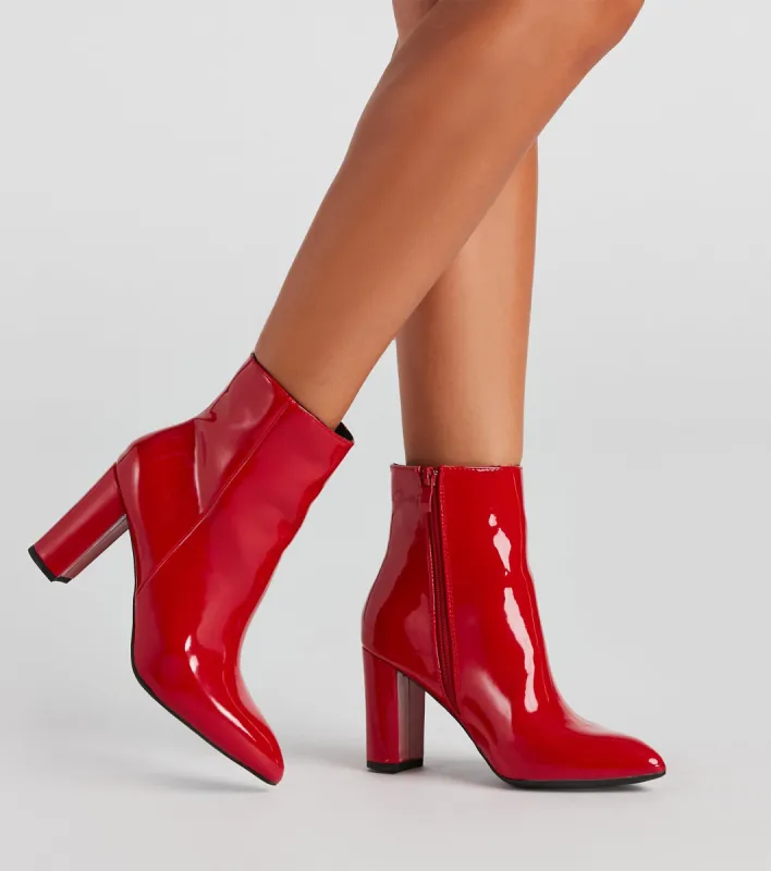 Rebel With Style Block Heel Booties sold by Windsor