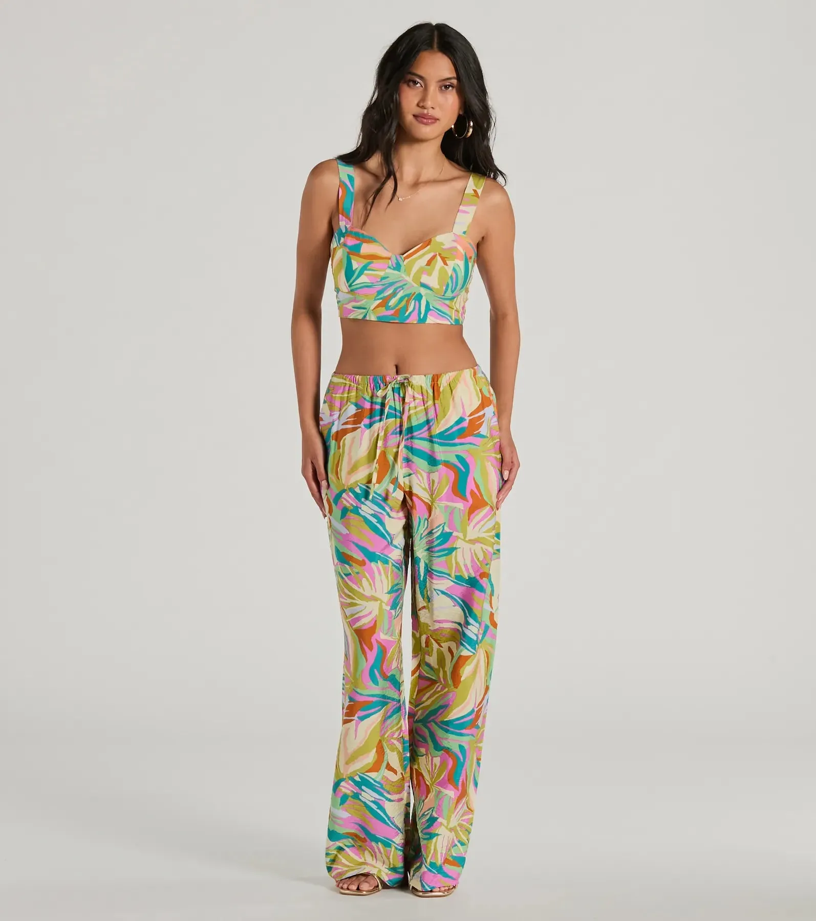 Getaway Retreat High Rise Tropical Pants sold by Windsor
