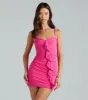 Sparkly Arrival Glitter Ruffle Mini Dress sold by Windsor