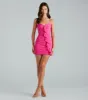 Sparkly Arrival Glitter Ruffle Mini Dress sold by Windsor
