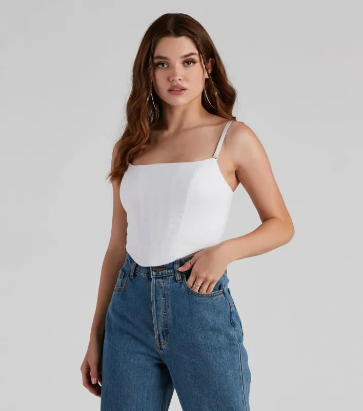 Sittin' Pretty Linen Bustier sold by Windsor