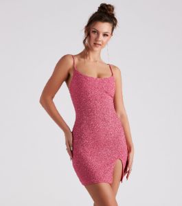 PLACEHOLDER - Shine Through Glitter Mini Dress sold by Windsor