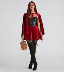 Lil Red PU Halloween Corset sold by Windsor
