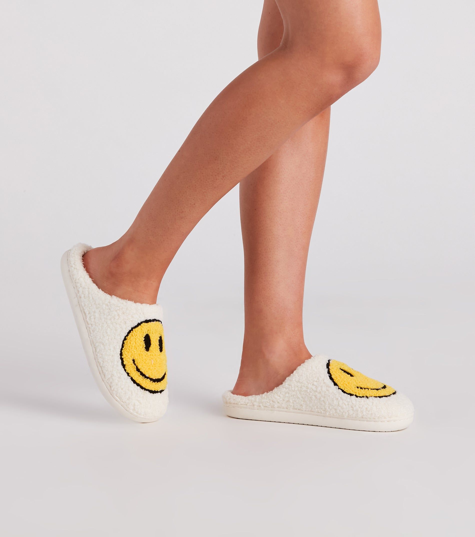 Be Happy Face Faux Sherpa Slippers sold by Windsor product image thumbnail 5