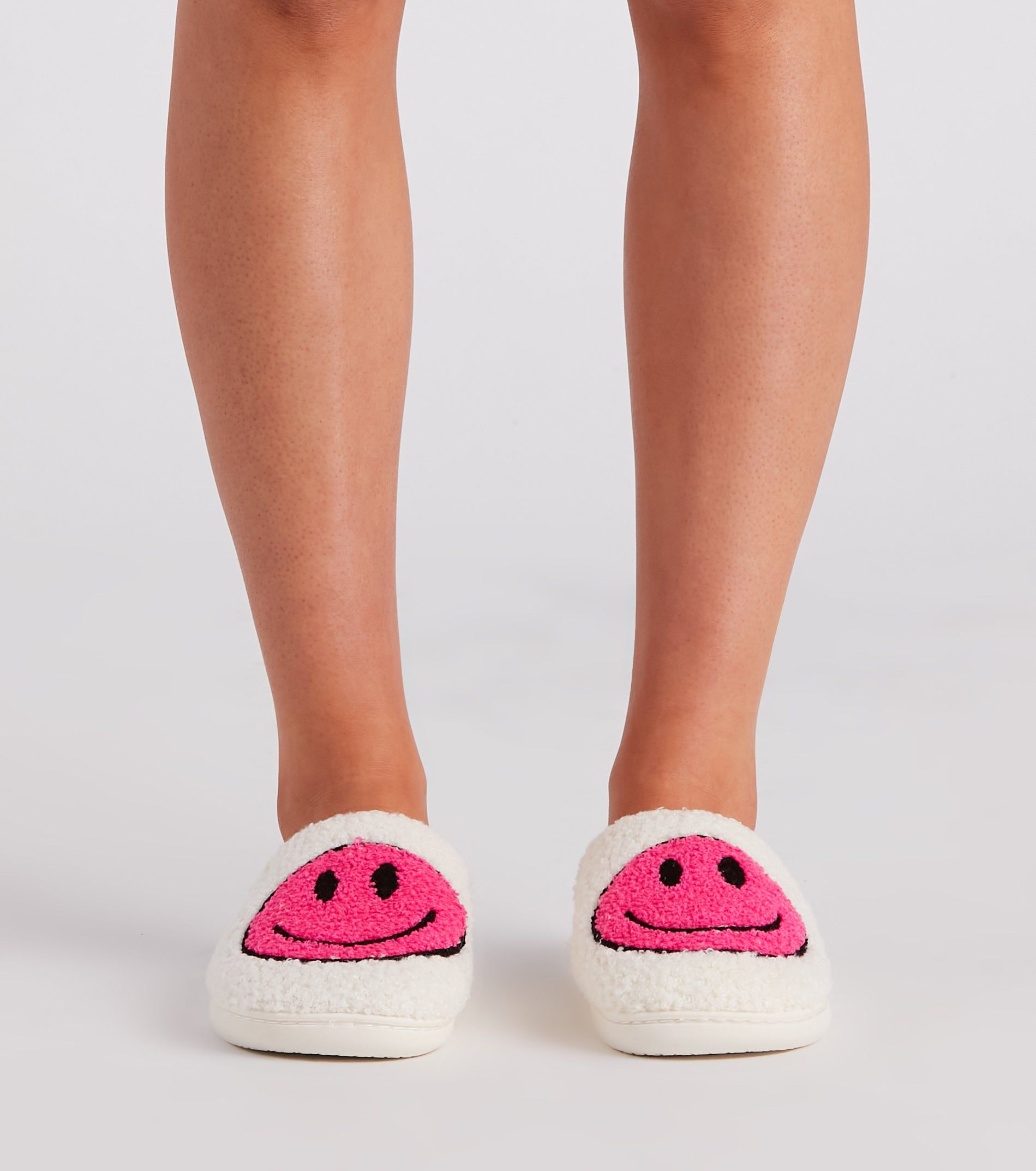 Be Happy Face Faux Sherpa Slippers sold by Windsor product image thumbnail 2