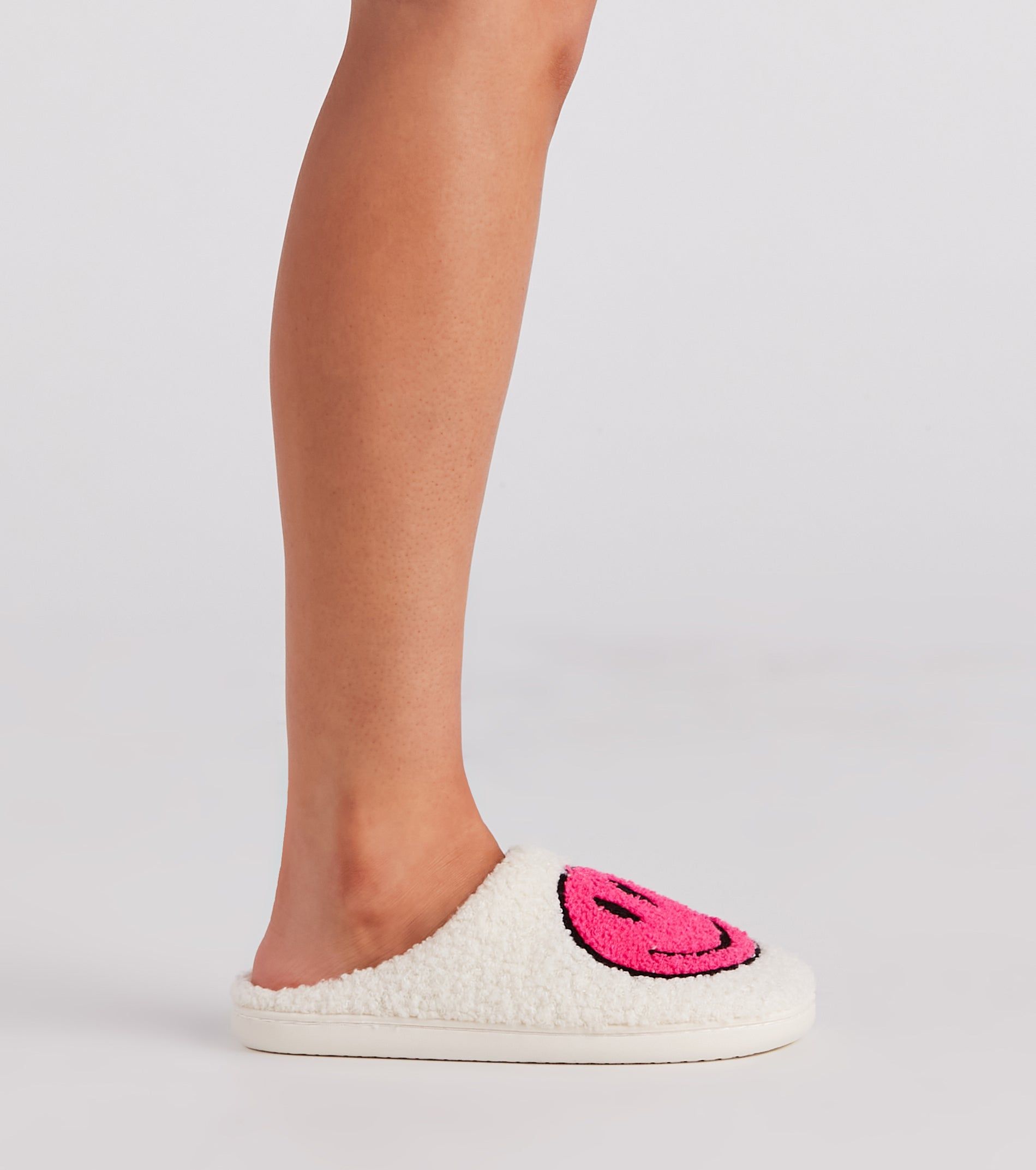 Be Happy Face Faux Sherpa Slippers sold by Windsor product image thumbnail 3