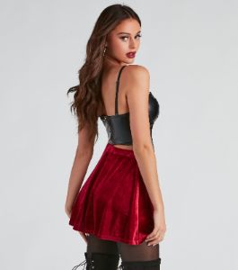 Lil Red PU Halloween Corset sold by Windsor