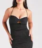 Signature Sparkle Glitter Lace-Up Mini Dress sold by Windsor